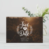 Rustic Love Save the Date 招待状 (スタンド正面)