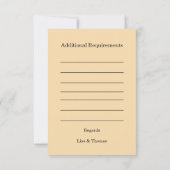 Rustic Macrame Boho Wedding Texture 出欠カード (裏面)