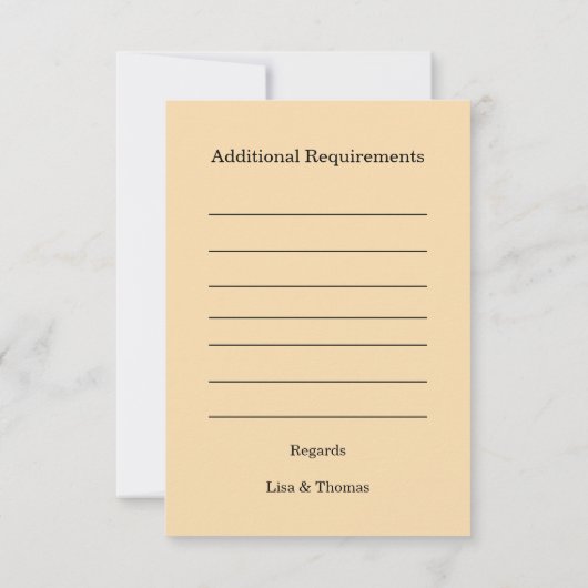 Rustic Macrame Boho Wedding Texture 出欠カード (裏面)