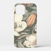 Rustic Magnolias Painted Initials Floral Botanical Case-Mate iPhoneケース (裏面)