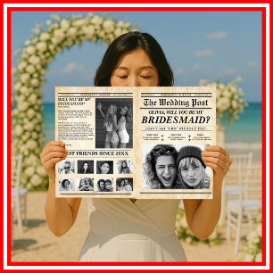 Rustic Maid of Honor 友人代表の花嫁への提案新聞 カード