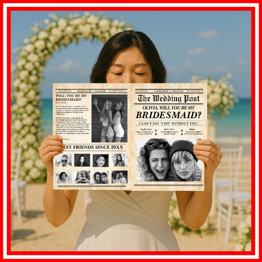 Rustic Maid of Honor 友人代表の花嫁への提案新聞 カード