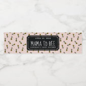 Rustic Mama to Bee Baby Shower Bottle Label ペットボトルラベル (シングルラベル)