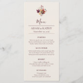 Rustic Maple Leaf Fall Wedding Menu Card メニュー (正面)