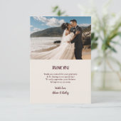 Rustic Maple Leaf Fall Wedding Thank You Card サンキューカード (スタンド正面)