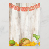 Rustic Margarita Bar Sign | Neutral Fiesta Bridal 招待状 (裏面)