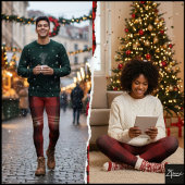 Rustic Maroon Black Plaid Flannel Tartan レギンス