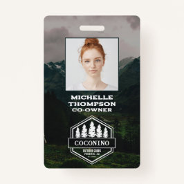 Rustic Masculine Forest Mountains Outdoors バッジ