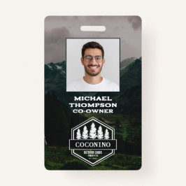 Rustic Masculine Forest Mountains Outdoors バッジ