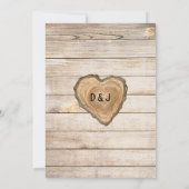 Rustic Mason Jar Floral on Wood Wedding Invitation 招待状 (裏面)