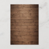 Rustic Mason Jar Lights Wedding Reception Details エンクロージャーカード (裏面)