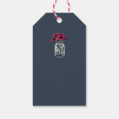 Rustic mason jar monogram navy blue wedding ギフトタグ (裏面)