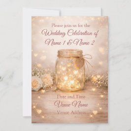 Rustic Mason Jar Save the Date - also digital DL セーブザデート