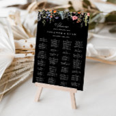Rustic Meadow Botanical Alphabetical Seating Chart ポスター