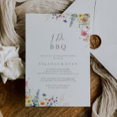 Rustic Meadow Botanical I Do BBQ Engagement Party 招待状