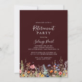 Rustic Meadow Botanical Retirement Party 招待状 (正面)