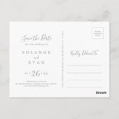 Rustic Meadow Botanical Save the Date ポストカード (裏面)