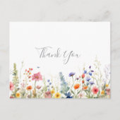 Rustic Meadow Botanical Thank You ポストカード (正面)