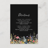 Rustic Meadow Botanical Wedding Directions エンクロージャーカード (正面)