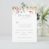 Rustic Meadow Botanical Wedding Menu Choice RSVP (スタンド正面)