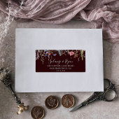 Rustic Meadow Botanical Wedding RSVP Address Label ラベル