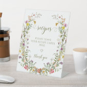 Rustic Meadow Flower Bridal Shower Recipe 台座サイン (インサイチュ)