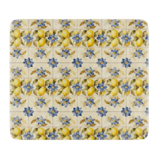 Rustic Mediterranean Lemon Tile MH26 カッティングボード