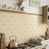 Rustic Mediterranean Mustard Yellow White タイル