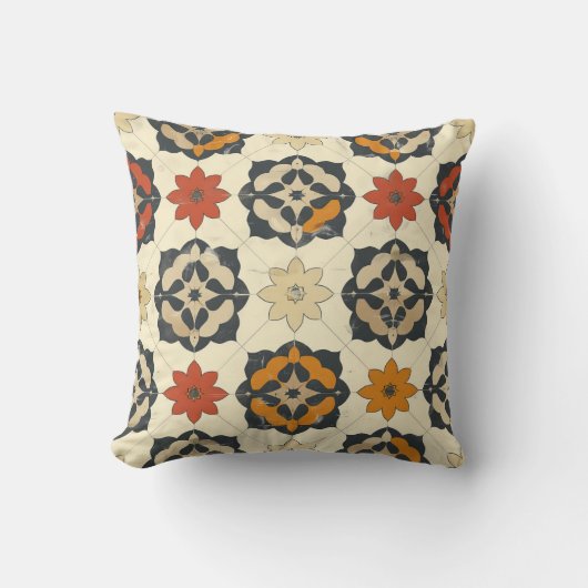 Rustic Mediterranean Tile クッション (正面)