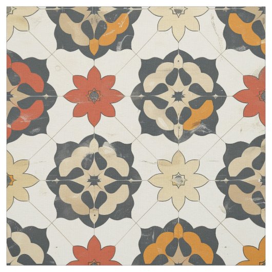 Rustic Mediterranean Tile ファブリック (見本)