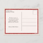 Rustic Merry Christmas Botanical Plaid 2 Photo ポストカード (裏面)