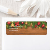 Rustic Merry Christmas Label – Customizable ラベル (インサイチュ)
