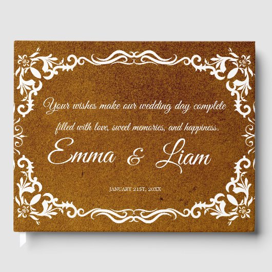 Rustic Mexican Wedding Guest Book  ゲストブック (正面)