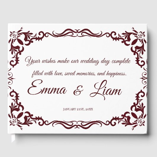 Rustic Mexican Wedding Guest Book  ゲストブック (正面)