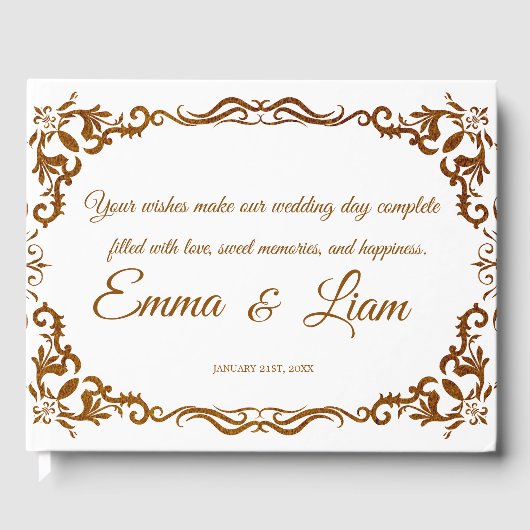 Rustic Mexican Wedding Guest Book  ゲストブック (正面)