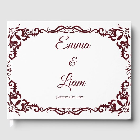 Rustic Mexican Wedding Guest Book ゲストブック (正面)