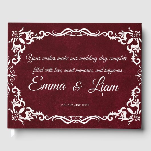 Rustic Mexican Wedding Guest Book  ゲストブック (正面)