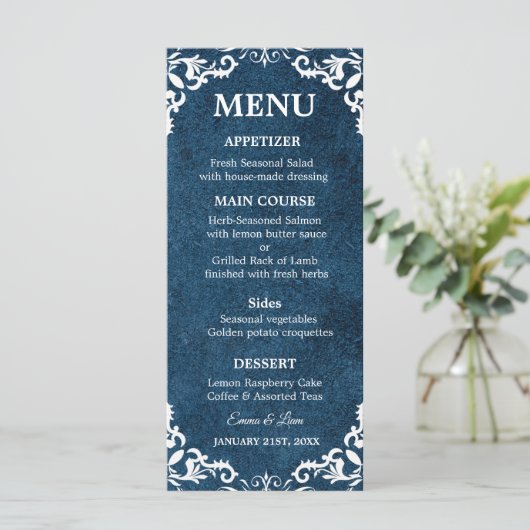 Rustic Mexican Wedding Menu Card メニュー (スタンド正面)
