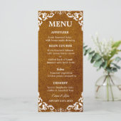 Rustic Mexican Wedding Menu Card メニュー (スタンド正面)
