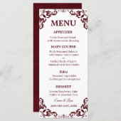 Rustic Mexican Wedding Menu Card メニュー (正面/裏面)