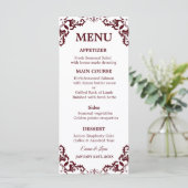Rustic Mexican Wedding Menu Card メニュー (スタンド正面)