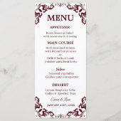 Rustic Mexican Wedding Menu Card メニュー (正面)