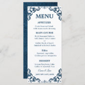 Rustic Mexican Wedding Menu Card メニュー (正面/裏面)