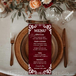 Rustic Mexican Wedding Menu Card メニュー