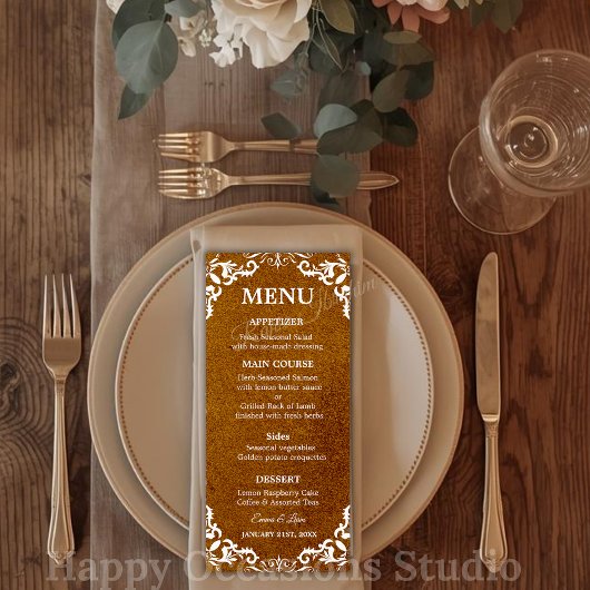 Rustic Mexican Wedding Menu Card メニュー