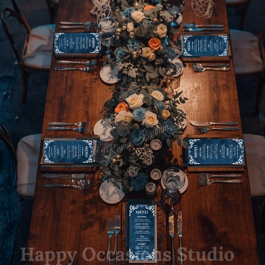 Rustic Mexican Wedding Menu Card メニュー