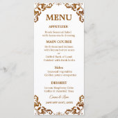 Rustic Mexican Wedding Menu Card メニュー (正面)