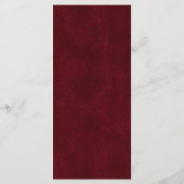 Rustic Mexican Wedding Menu Card メニュー (裏面)