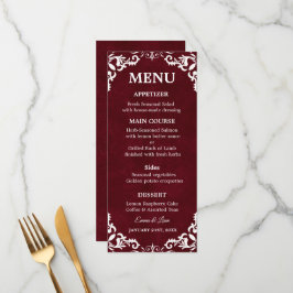 Rustic Mexican Wedding Menu Card メニュー