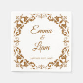 Rustic Mexican Wedding Napkins スタンダードカクテルナプキン (正面)